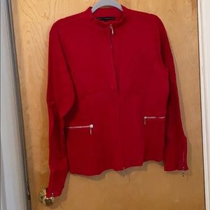 White House black market zipper sweater